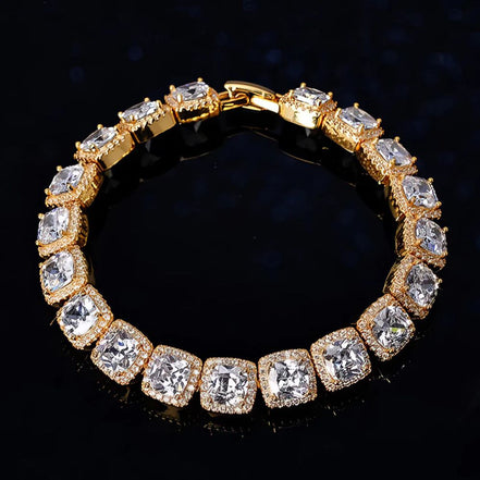 925 Sterling Silver Glacier Clustered Tennis Bracelet
