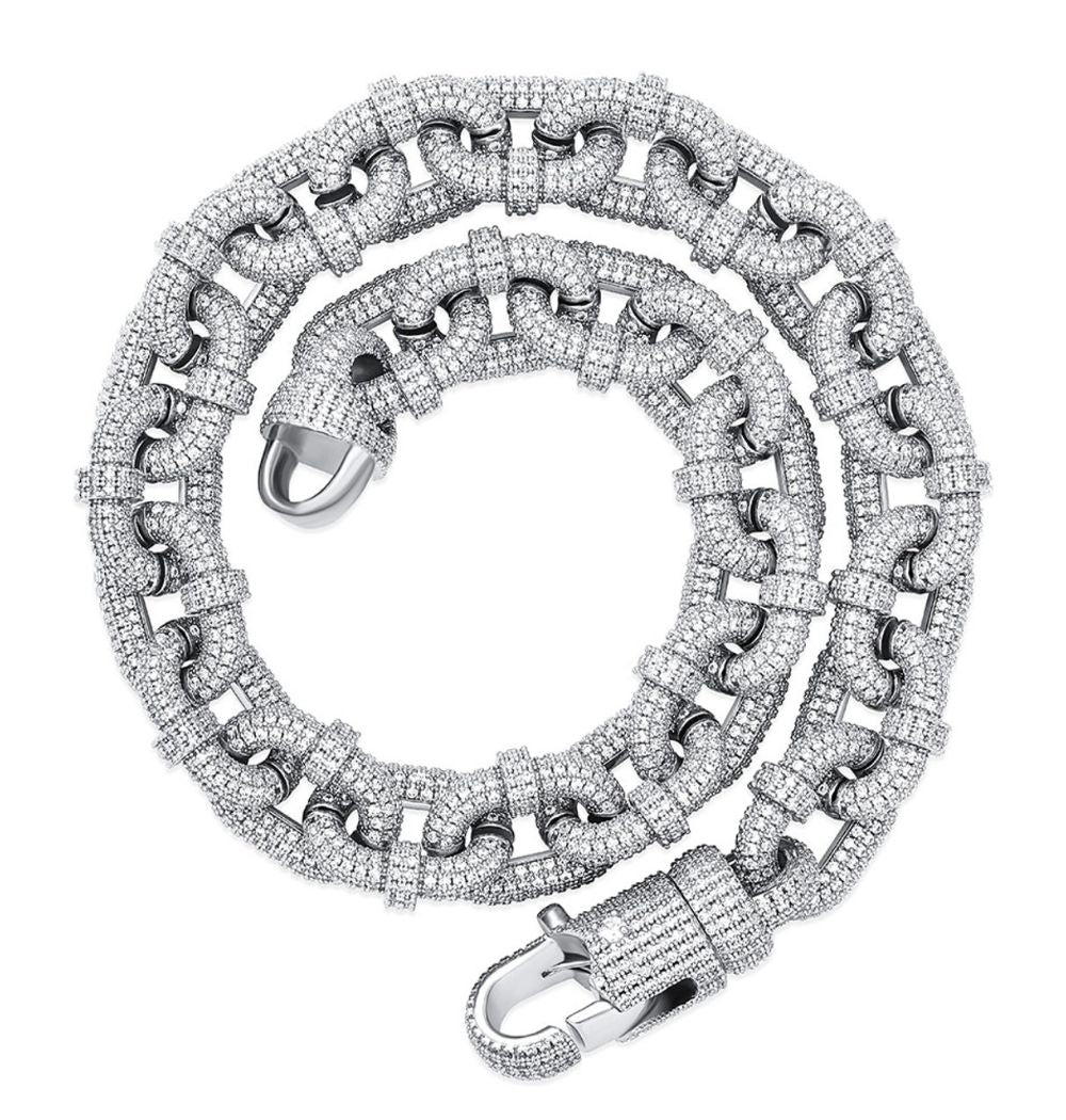 Carabiner Clip Moissanite Diamond Hip Hop Chain