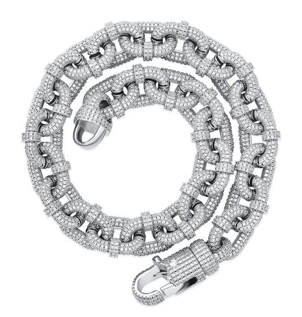 Carabiner Clip Moissanite Diamond Hip Hop Chain