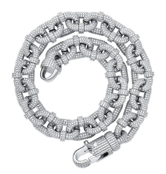 Carabiner Clip Moissanite Diamond Hip Hop Chain