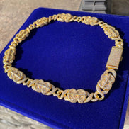 Customized Moissanite Diamond Doller Man Chain