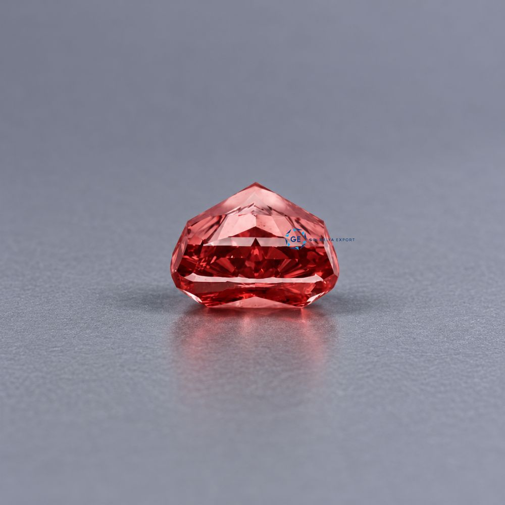 Deep Pink Cushion Cut Lab Grown Diamond, Loose Fancy Color Diamond