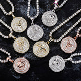 Customize Moissanite Diamond Zodiac Pendant Necklace