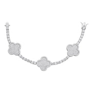 925 Sterling Silver Clover Tennis Bracelet