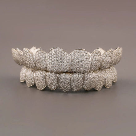 925 Silver Moissanite Luxury Iced Out Grillz For Men's & Women