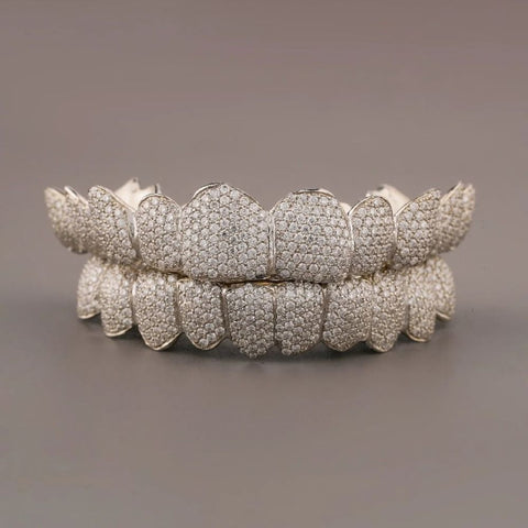 925 Silver Moissanite Luxury Iced Out Grillz For Men's & Women