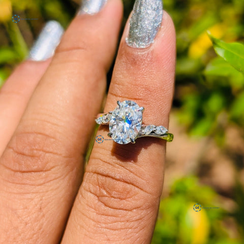 Oval Cut Lab Grown Diamond Wedding Ring
