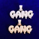 Drip Letter Moissanite Diamond Men's Pendant