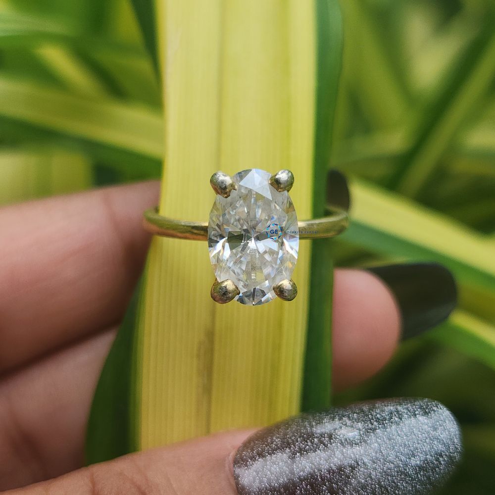 IGI Certified Oval Cut Lab Grown Diamond Engagement Ring