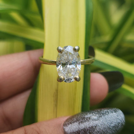 IGI Certified Oval Cut Lab Grown Diamond Engagement Ring