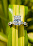 Lab Grown Diamond Radiant Cut Wedding Ring Set With Matching Band