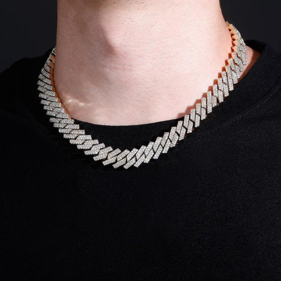 Colorless Moissanite Hip Hop Chain For Men's