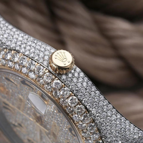 Datejust Moissanite Diamond Dual Tone Watch