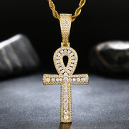 Hip Hop Key Cross Moissanite Diamond Men's Nacklace