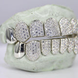 925 Sterling Silver 8 On 8 Moissanite Hip Hop Grillz