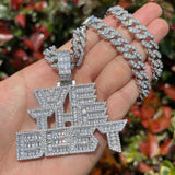 Baguette Cut Moissanite Diamond Silver Necklace