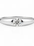 Men's Round Cut Moissanite Solitaire Ring in 14K White Gold