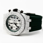 Luxury Customize Moissanite Green Belt Watch For Men's