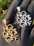 No Days Off Moissanite Hip Hop Pendant Chain Necklace