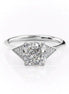 Unique Style Cushion Cut Moissanite Diamond Engagement Ring