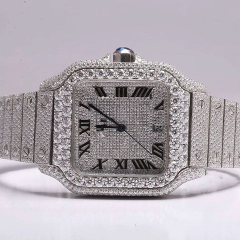 Lab Created Moissanite Iced Out Watch For Him