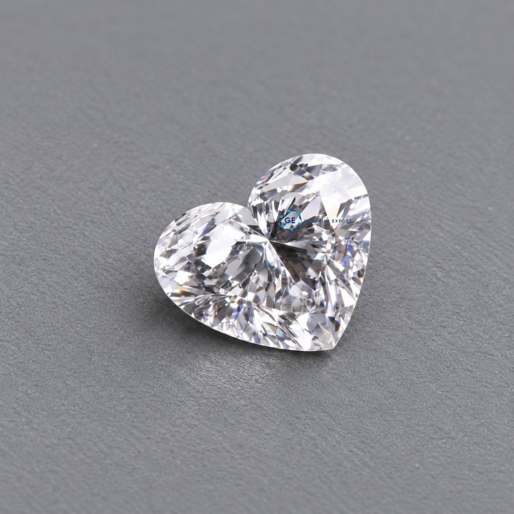 F- VS1 Clarity Heart Cut Lab Grown Diamond, Heart Shaped Diamond