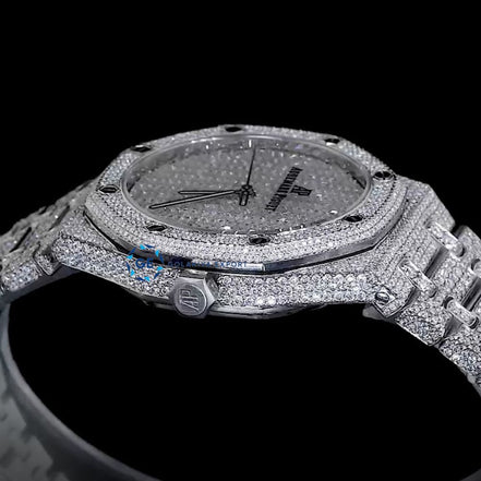 Fabulous Automatic Moissanite Round & Baguette Cut Luxury Watch