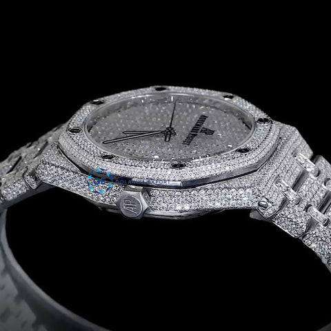 Fabulous Automatic Moissanite Round & Baguette Cut Luxury Watch