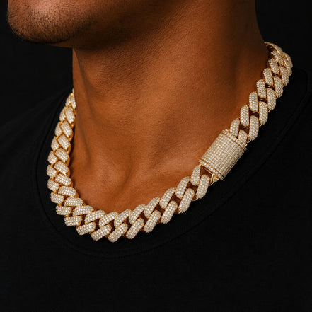 Moissanite Iced Out Luxury Cuban Link Chain For Men's