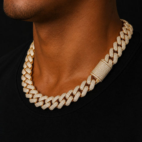 Moissanite Iced Out Luxury Cuban Link Chain For Men's