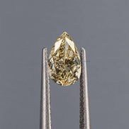 Yellow Pear Cut Lab Grown Diamond, IGI Certified Diamond