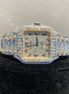 Moissanite Diamond Dual Tone Men's Luxury Watch