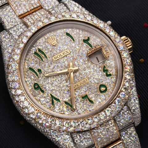 Automatic Stainless Steel Moissanite Handcrafted Watch