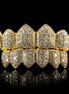 14K Yellow Gold Plated Moissanite Vampire Teeth Hip Hop Grillz