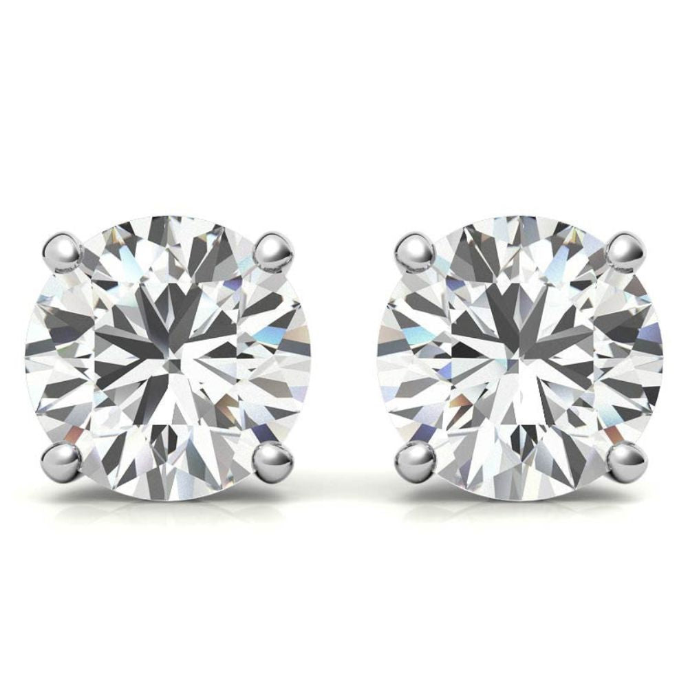 Sparkling Moissanite Round Cut Daily Wear Earrings