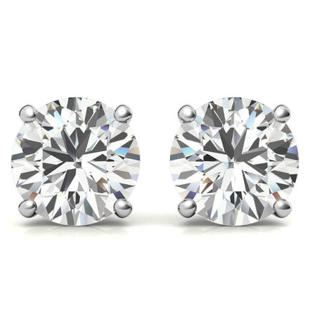 Sparkling Moissanite Round Cut Daily Wear Earrings
