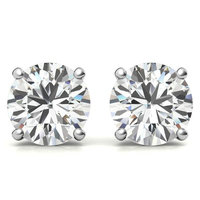 Sparkling Moissanite Round Cut Daily Wear Earrings