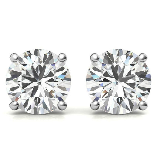 Sparkling Moissanite Round Cut Daily Wear Earrings