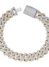 Dual Tone Cuban Link Moissanite Diamond Bracelet