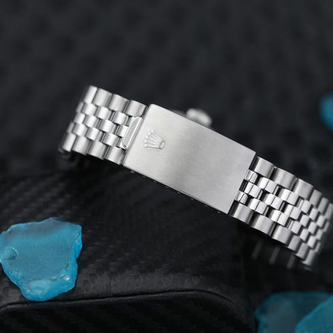 Grey Dial Stainless Steel Moissanite Diamond Unisex Watch