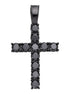 Black Moissanite Diamond Tennis Cross Pendant