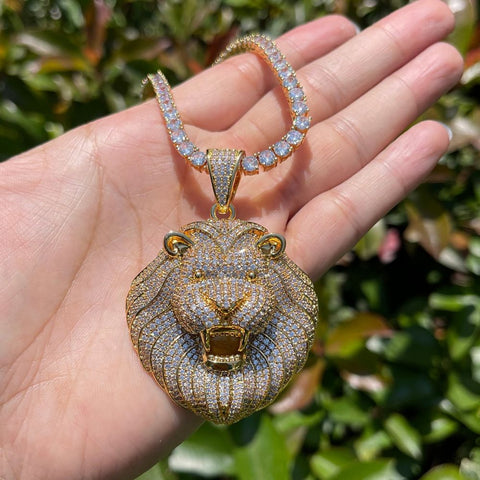 Moissanite Diamond Line Head Hip Hop Pendant
