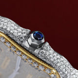 Dual Tone Moissanite Luxury Watch For Men's