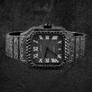 Iced Out Black Moissanite Diamond Hip Hop Watch