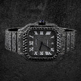 Iced Out Black Moissanite Diamond Hip Hop Watch