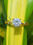 Yellow Gold Vintage Art Deco Round Cut Lab Grown Diamond Ring