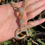 Handicap Moissanite Diamond Customize Pendant For Men's