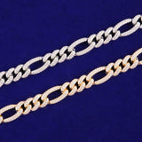 Moissanite Iced Out Figaro Chain For Him