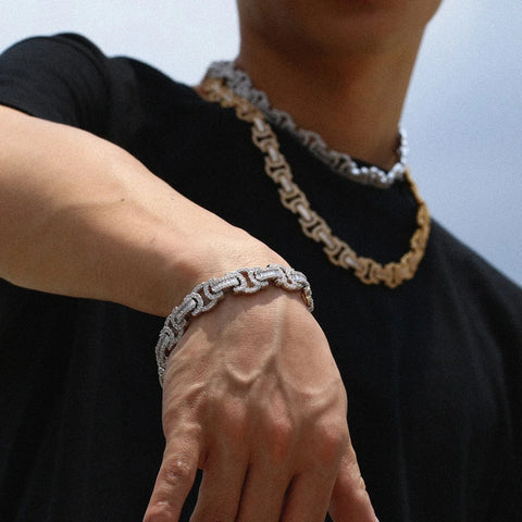 Byzantine Hip Hop Luxury Moissanite Men's Bracelet