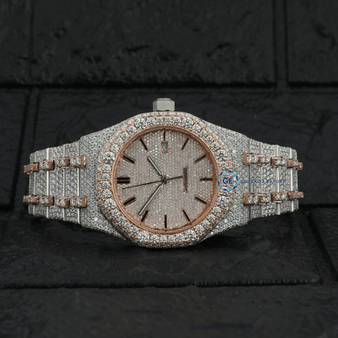 Lab Created Moissanite Luxury Hip Hop Watch
